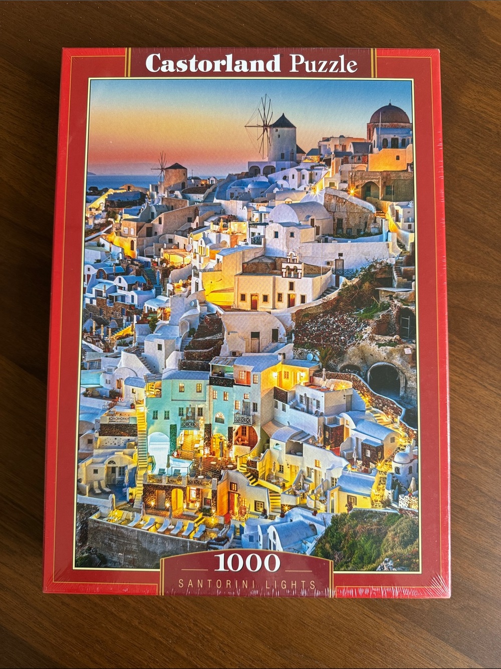 SEALED Castorland 1000-Piece Santorini Lights Puzzle - Red Box Special Edition